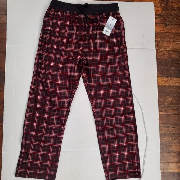 RED - BRUSHED PLAID FLANNEL LOUNGE PANTS MEDIUM Msrp $49 - Picture 4 of 6